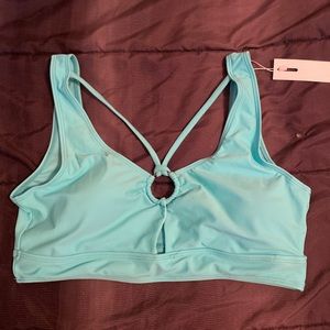 Teal bikini top
